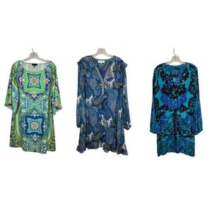 HALE BOB Long Sleeve Shift Dresses, Lot of 3, Size Large